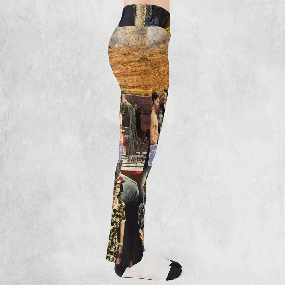 Forrest Gump's Journey Collage Flare Leggings - 2