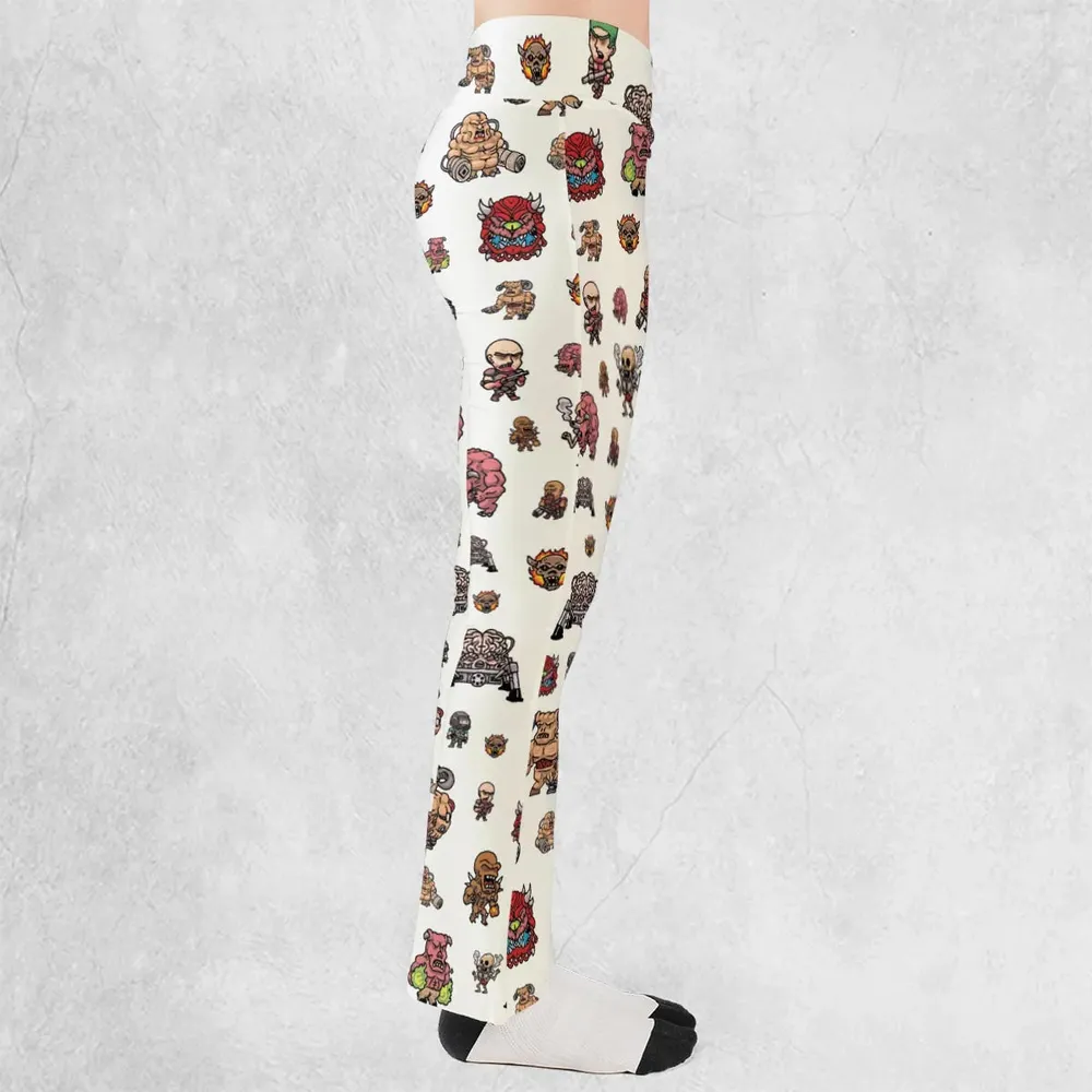 Doom Chibi Characters Flare Leggings - 2