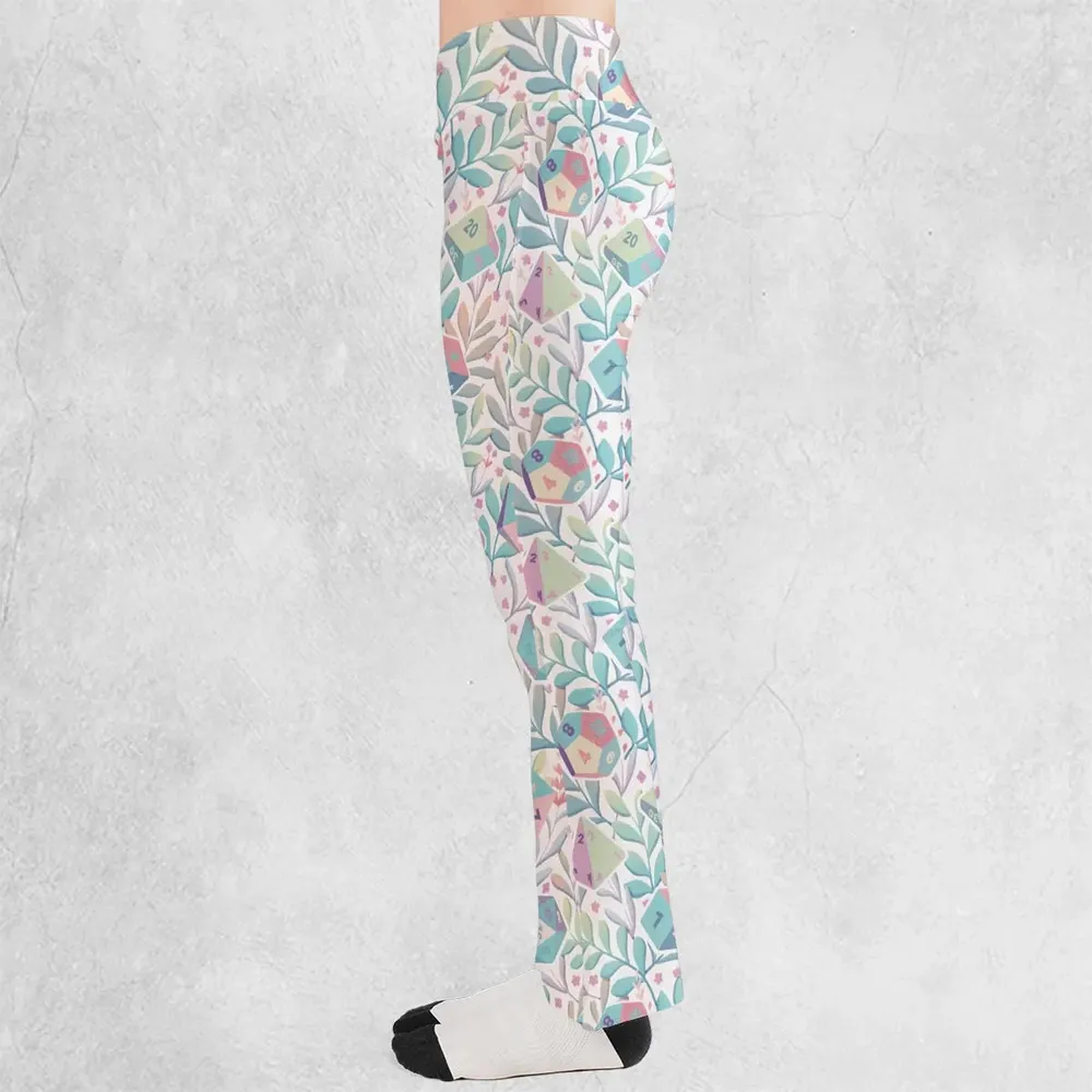 Dice Flower Soft DnD Flare Leggings - 3