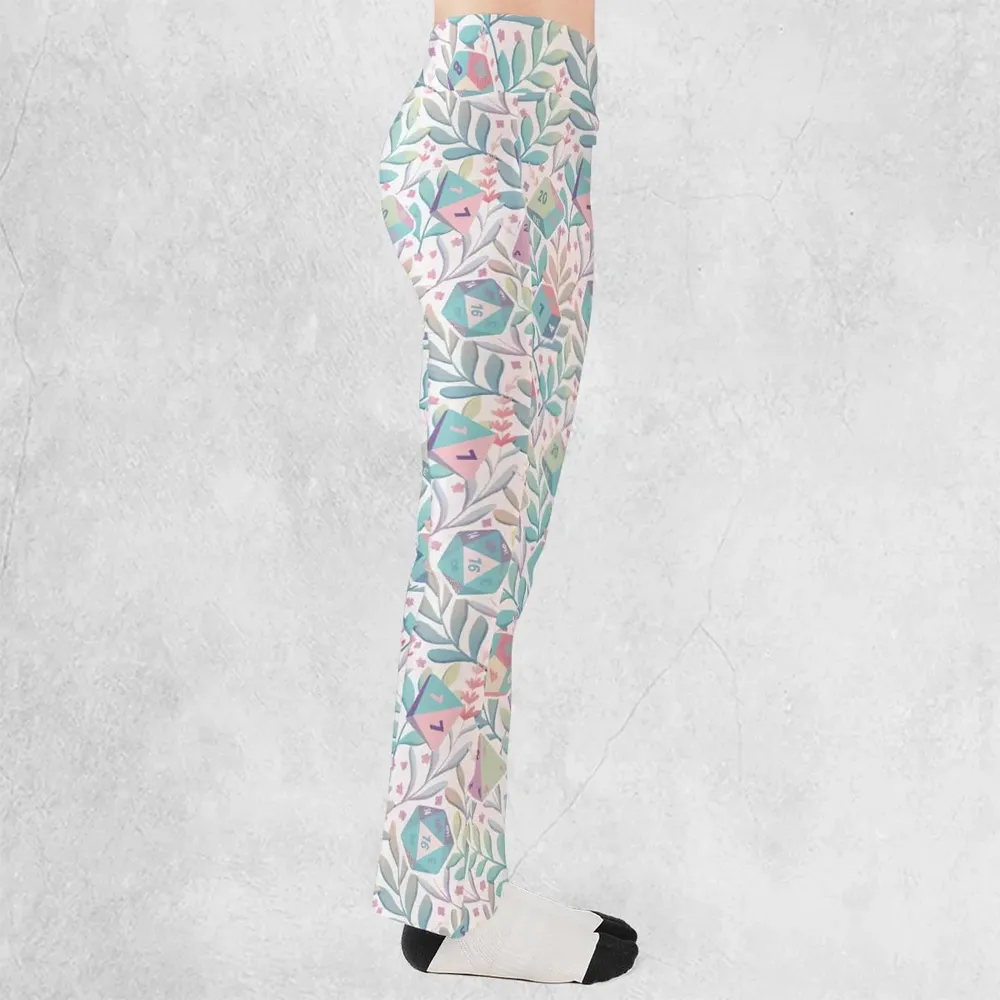 Dice Flower Soft DnD Flare Leggings - 2
