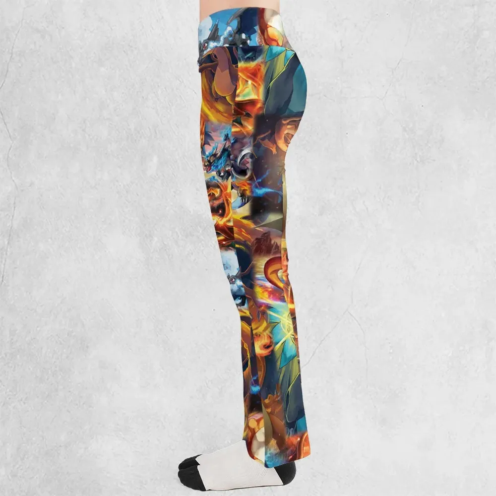 Charizard Ice Fire Dragon Combat Flare Leggings - 3