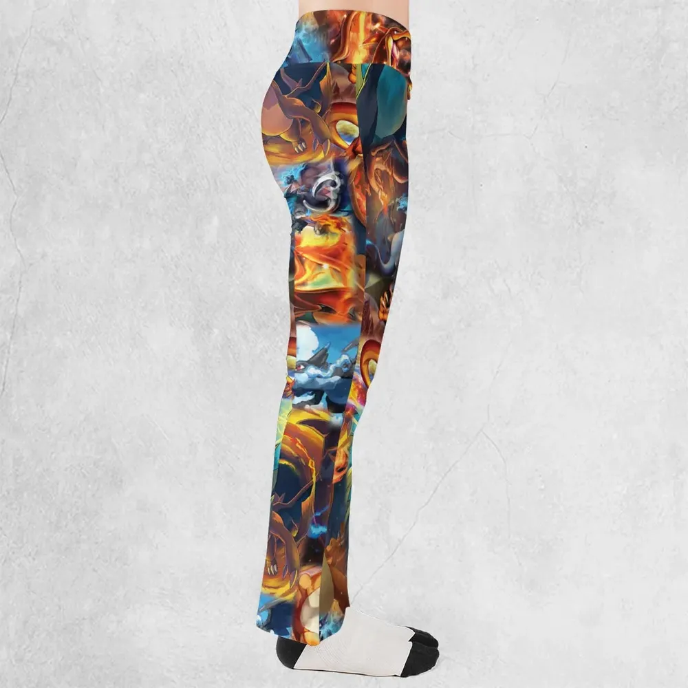 Charizard Ice Fire Dragon Combat Flare Leggings - 2