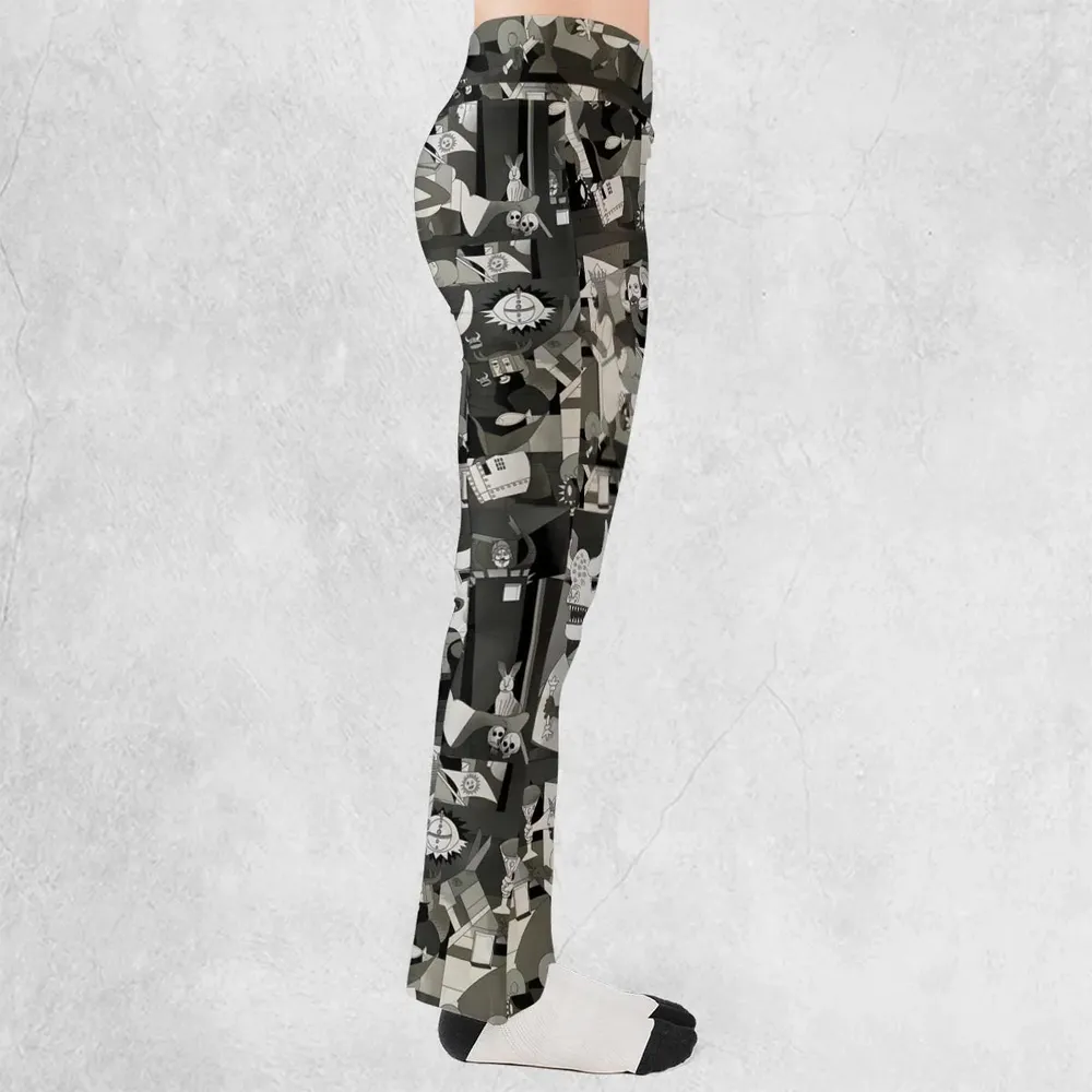 Monty Picasso Style Art Flare Leggings - 2