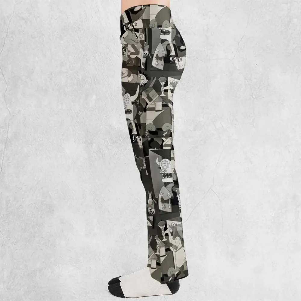 Monty Picasso Style Art Flare Leggings - 3