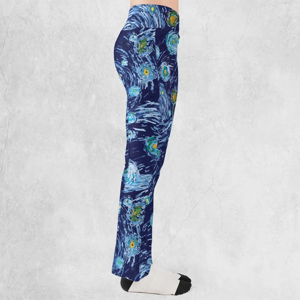 Tardis Starry Night Doctor Who Flare Leggings - 2