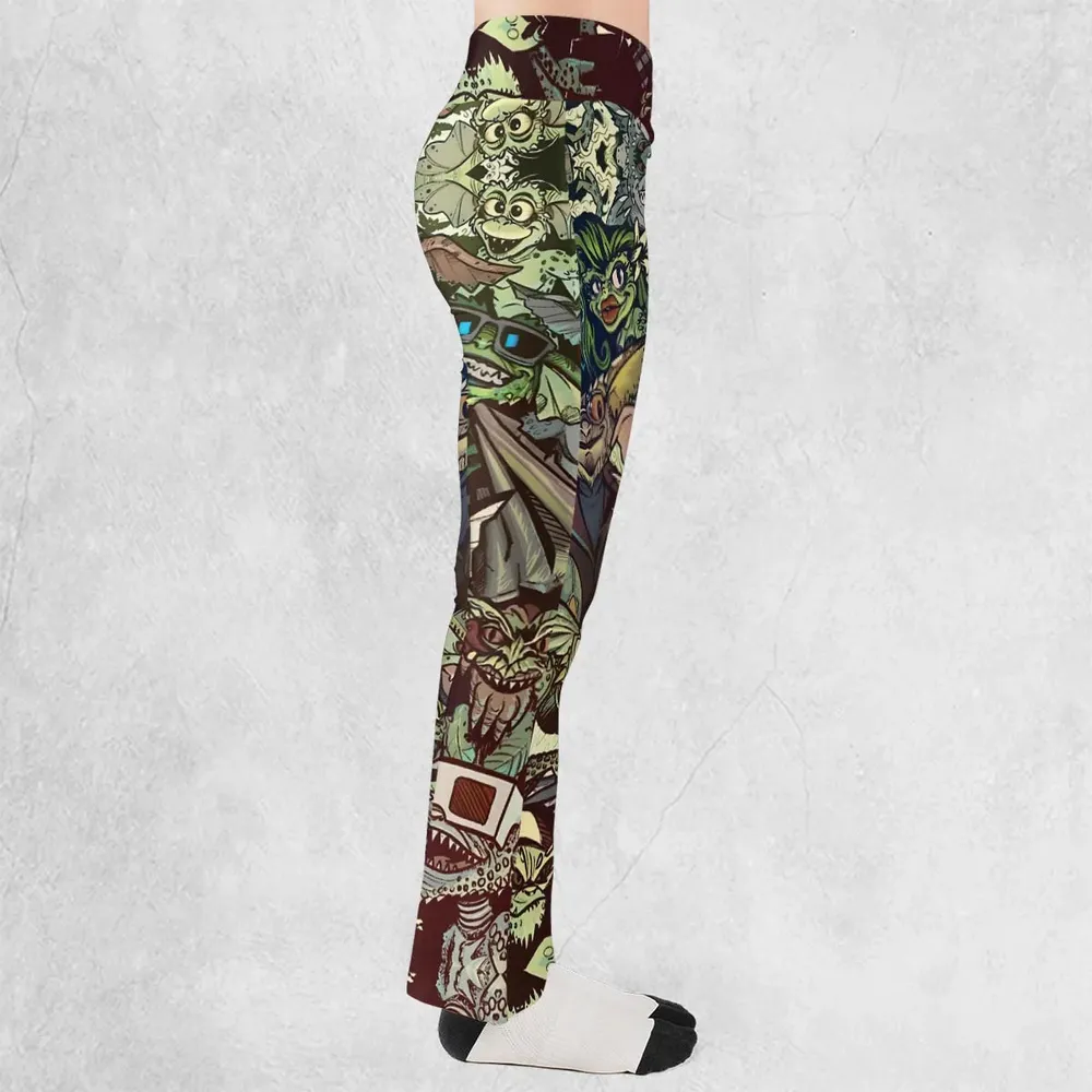 Tropical Gremlins Flare Leggings - 2