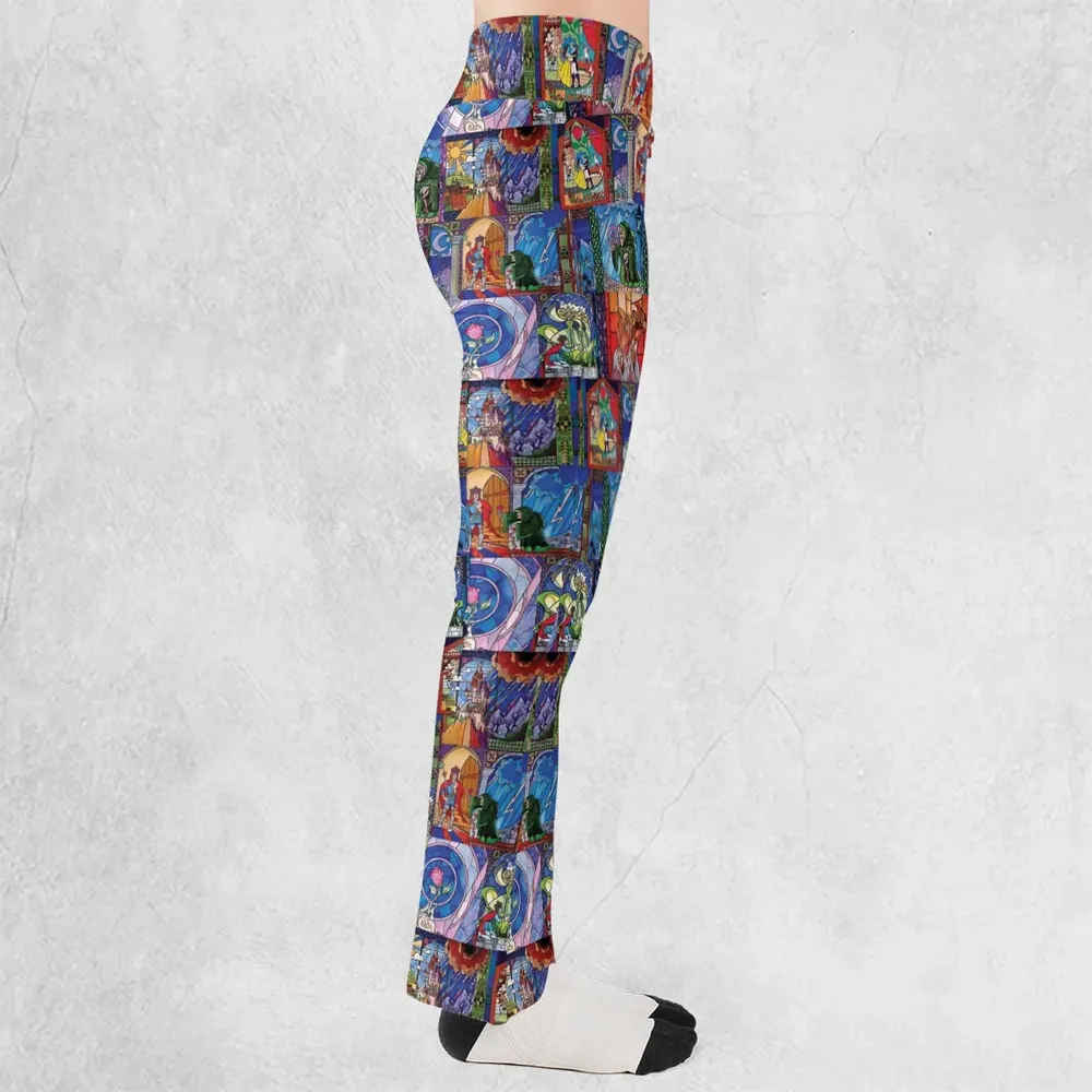 Beauty And The Beast Story Windows Flare Leggings - 2