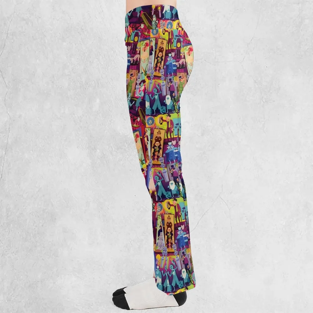 Retro Mansion Collage Flare Leggings - 3