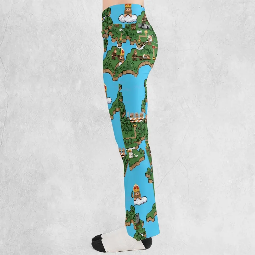 Pixel Art Python Monty Python Flare Leggings - 3