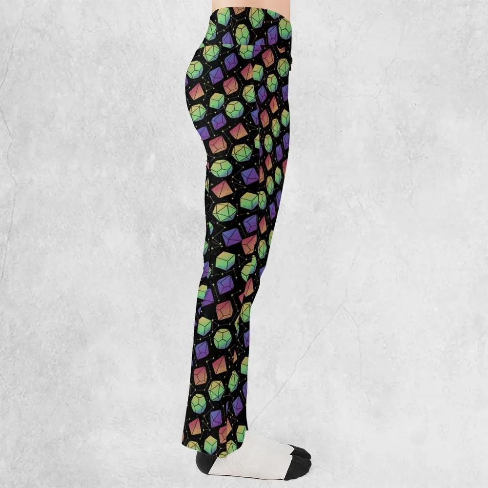 Rainbow Galaxy DnD Flare Leggings - 2