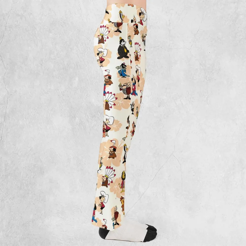 Nostalgia Underdog Characters Flare Leggings - 2