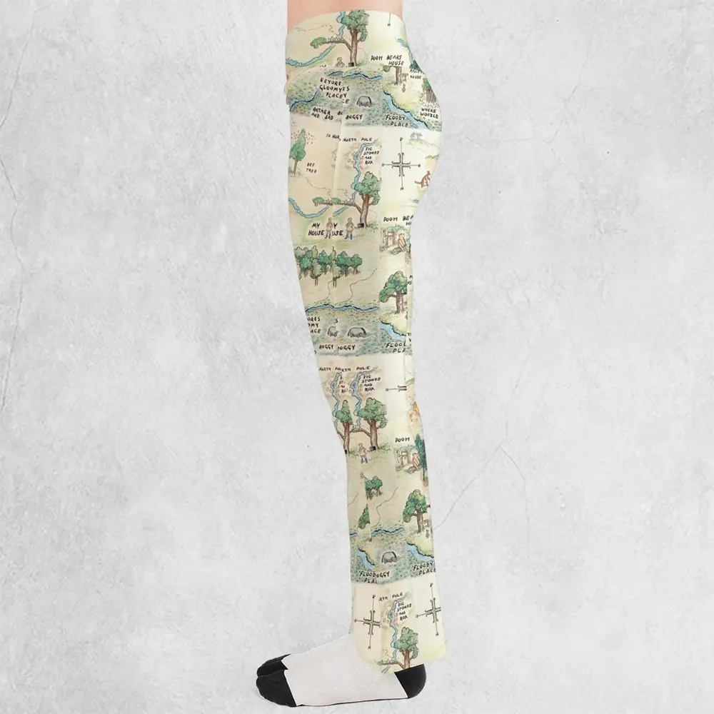 Hundred Acre Wood Map Flare Leggings - 3