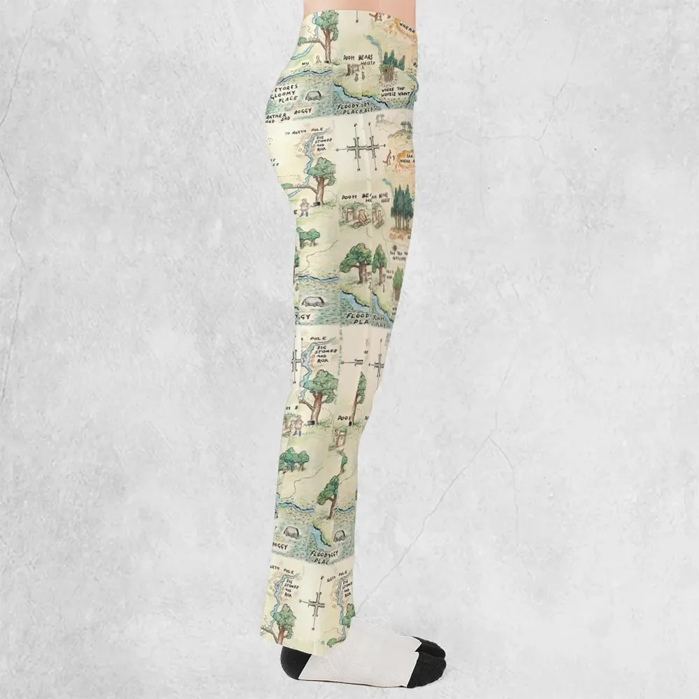 Hundred Acre Wood Map Flare Leggings - 2