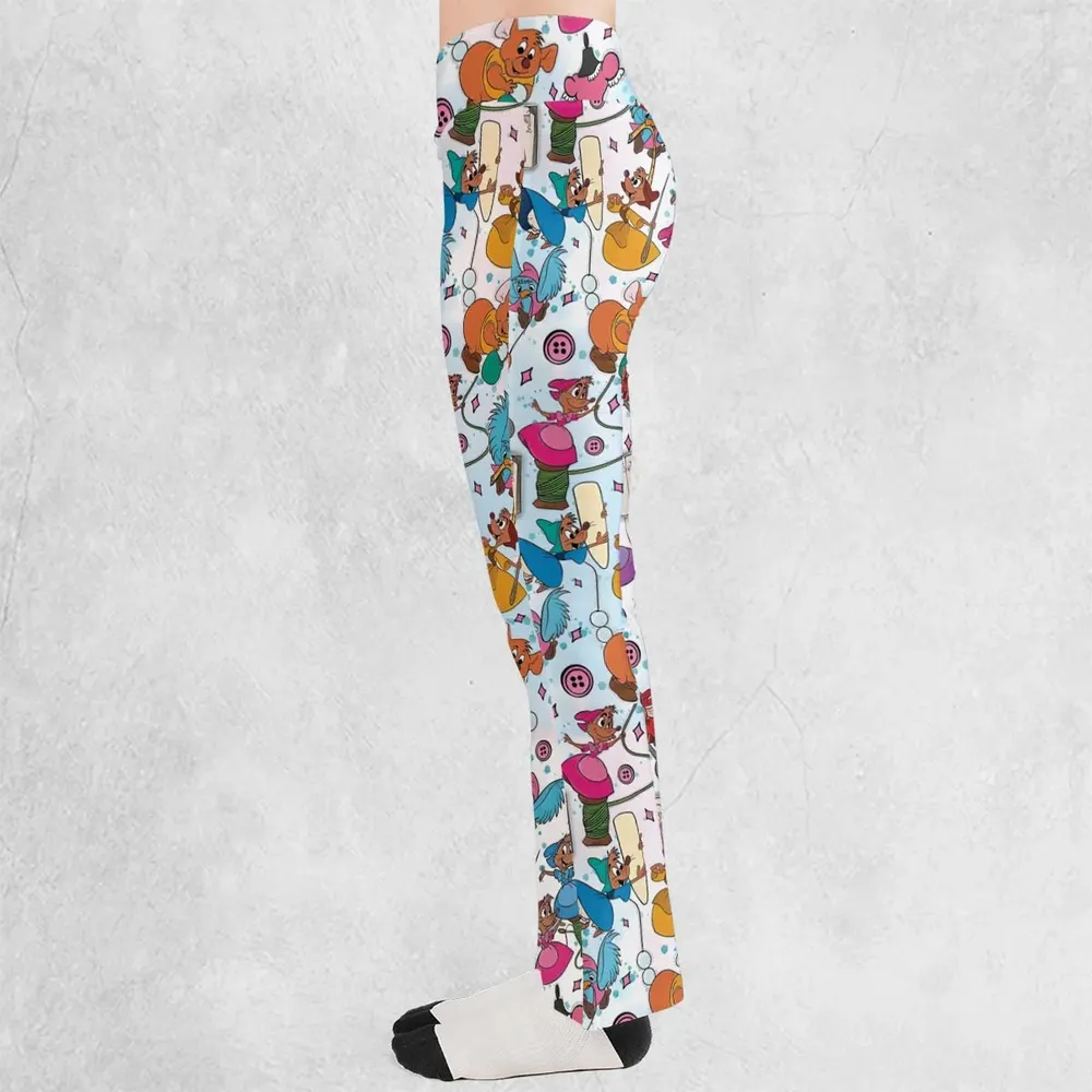 Jaq, Gus, & Sewing Friends Flare Leggings - 3