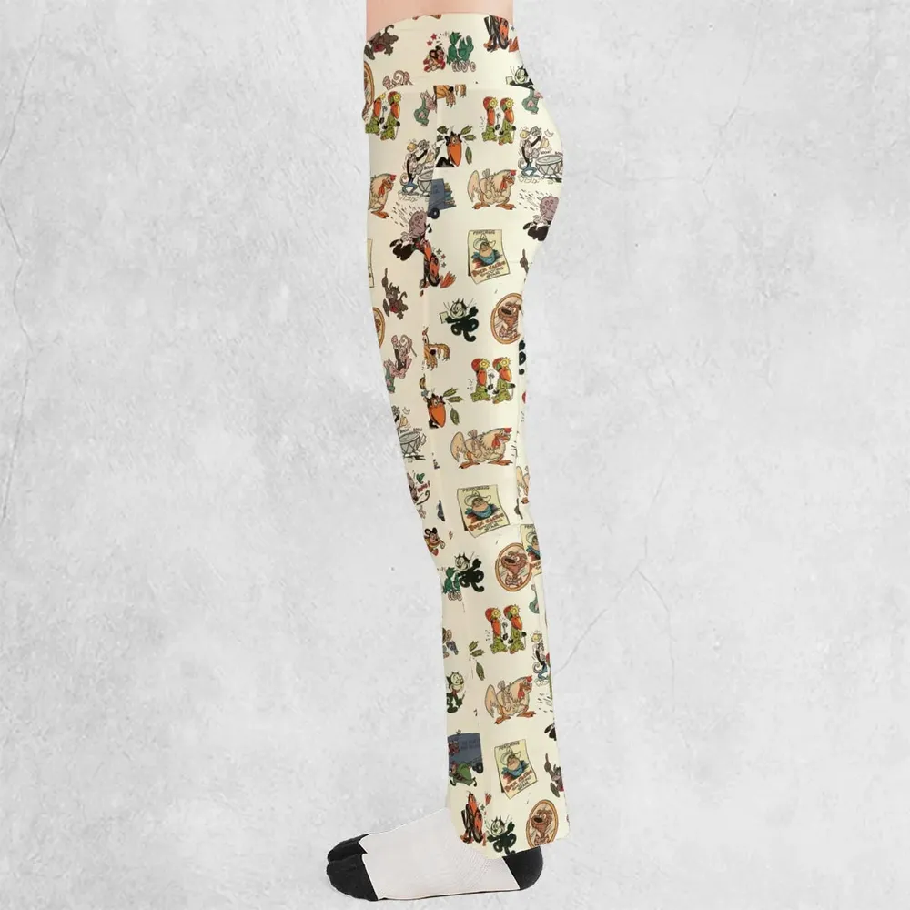 Nostalgia Terrytoons Characters Flare Leggings - 3