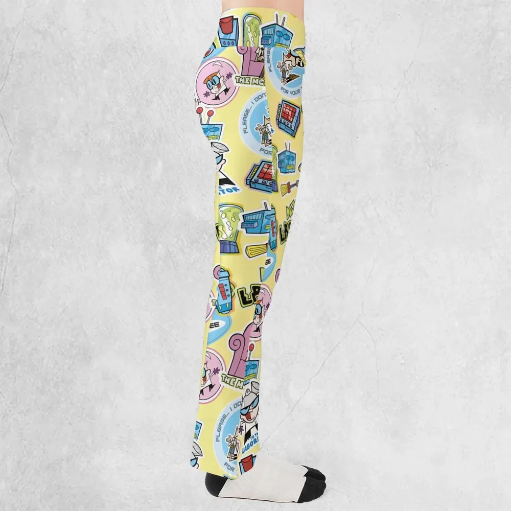 Dee Dee Mandark Dexter's Laboratory Funny Flare Leggings - 2