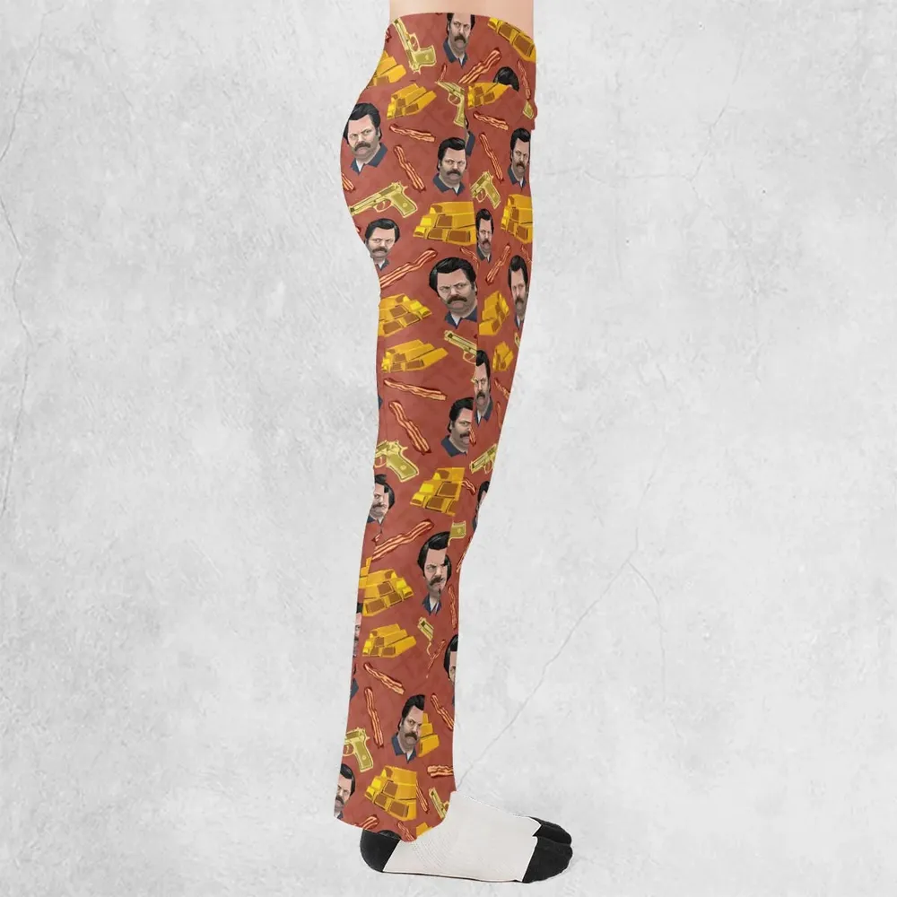 A Swan Song Parks and Recreation Flare Leggings - 2
