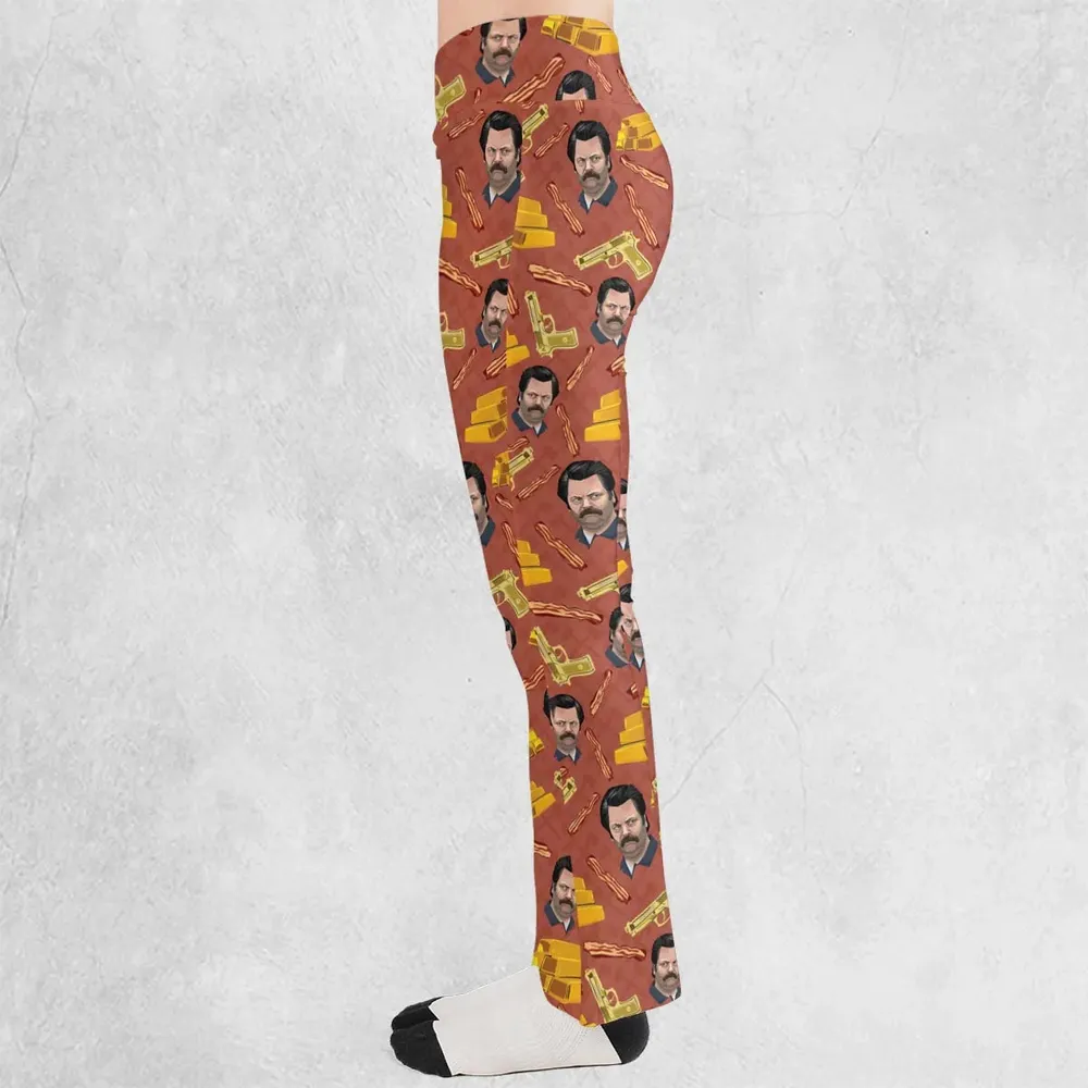 A Swan Song Parks and Recreation Flare Leggings - 3