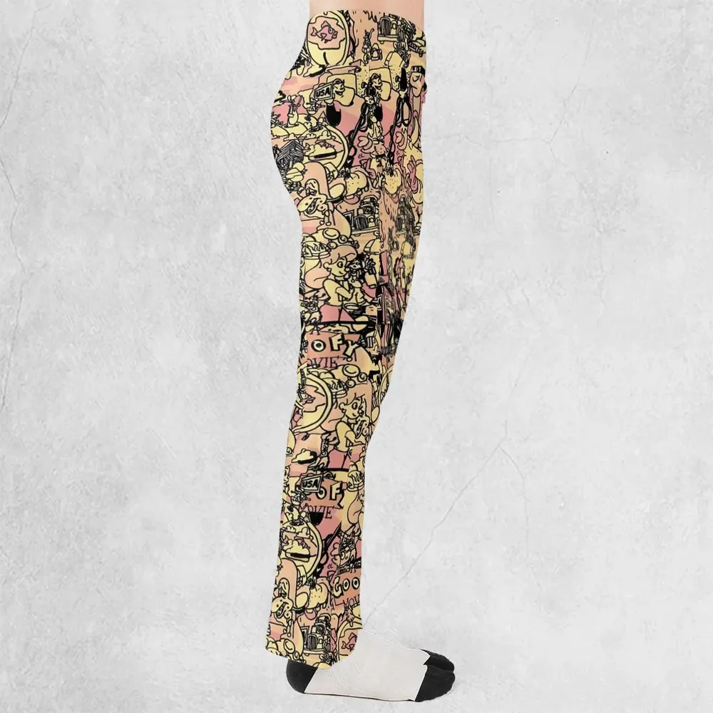 Goofy Movie Collage Flare Leggings - 2