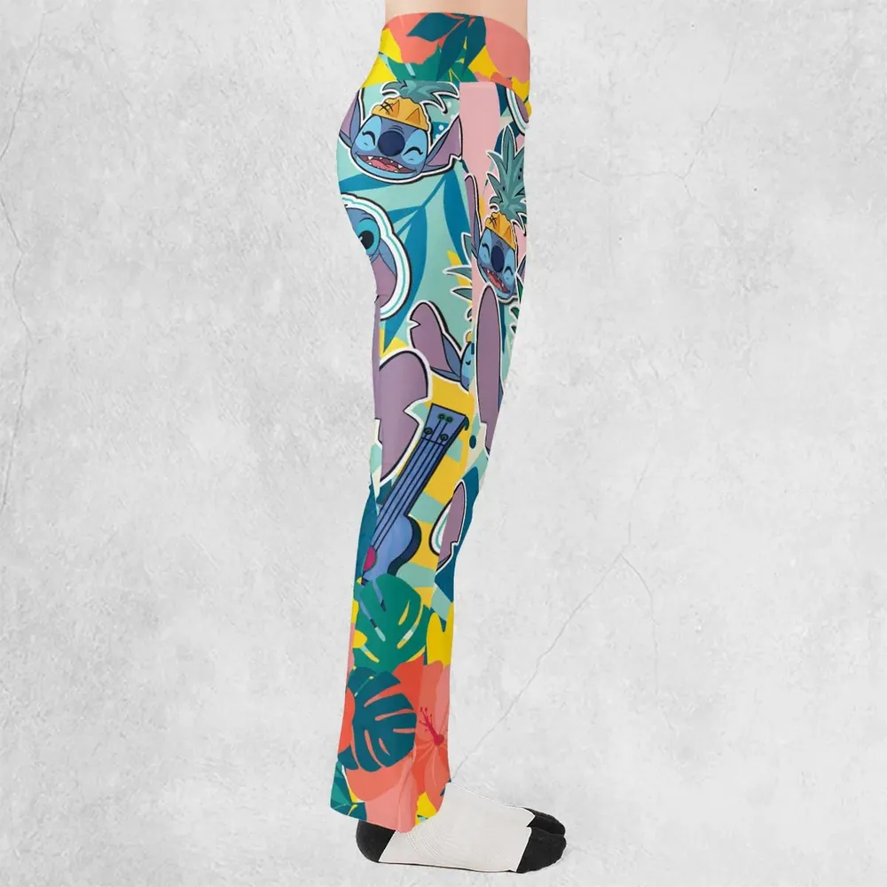 Weird But Cute Stitch Flare Leggings - 2