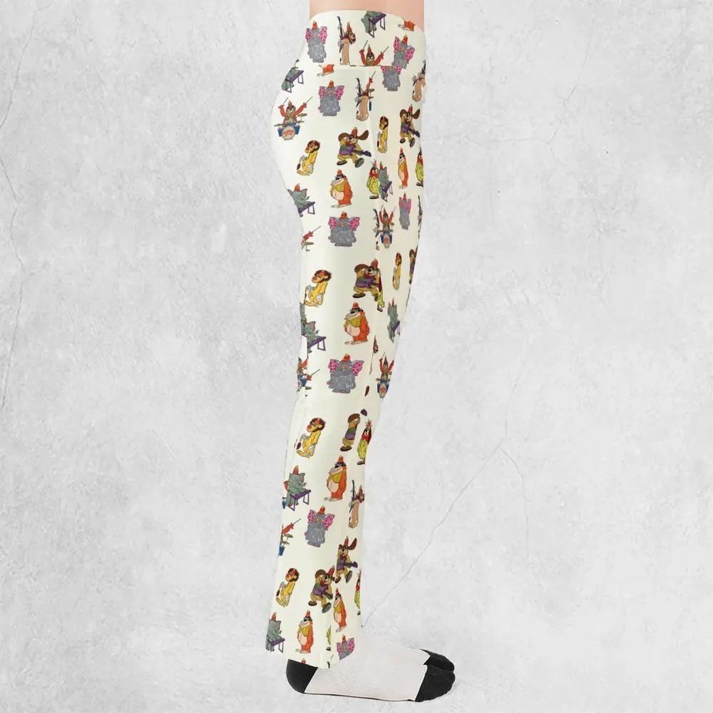 Snorky Fleegle Drooper Bingo The Banana Splits Flare Leggings - 2