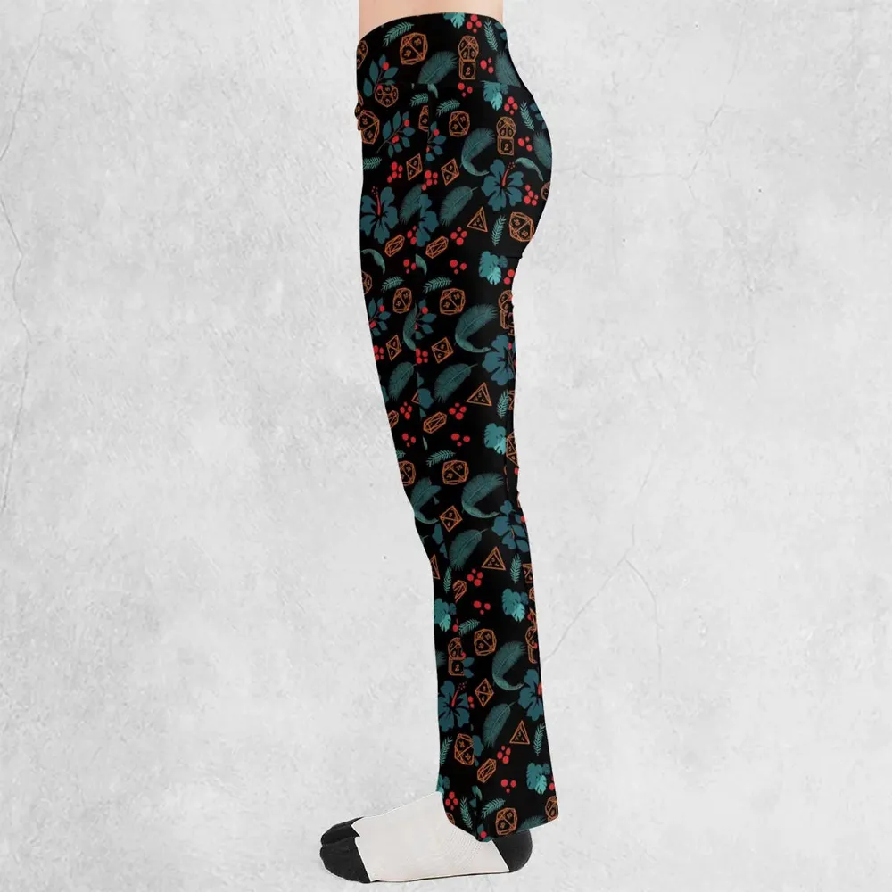 Floral Dice DnD Flare Leggings - 3
