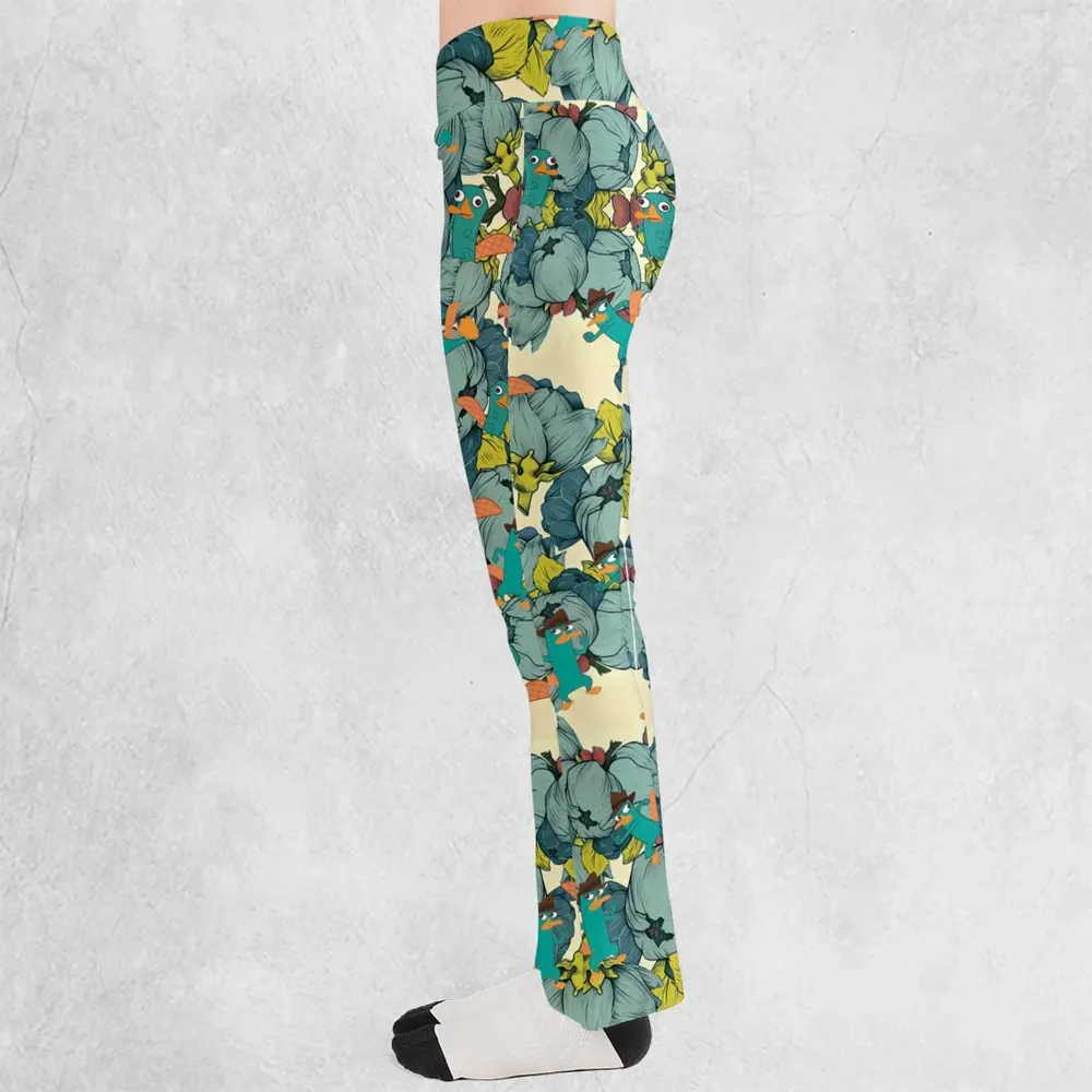 Perry The Platypus Phineas and Ferb Flare Leggings - 3