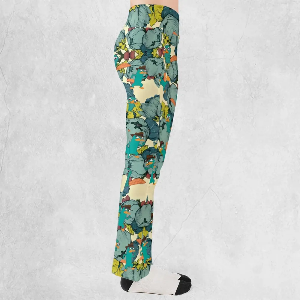 Perry The Platypus Phineas and Ferb Flare Leggings - 2