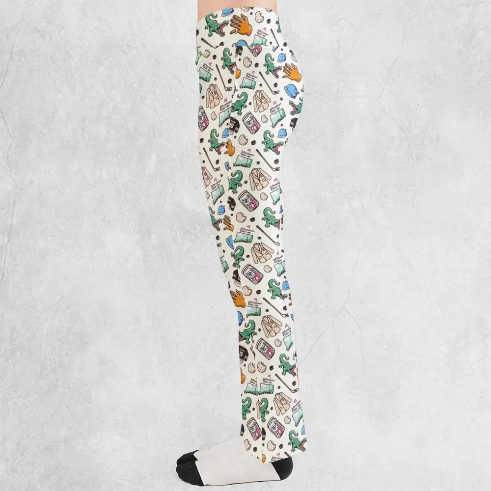 Happy Gilmore Pattern Flare Leggings - 3