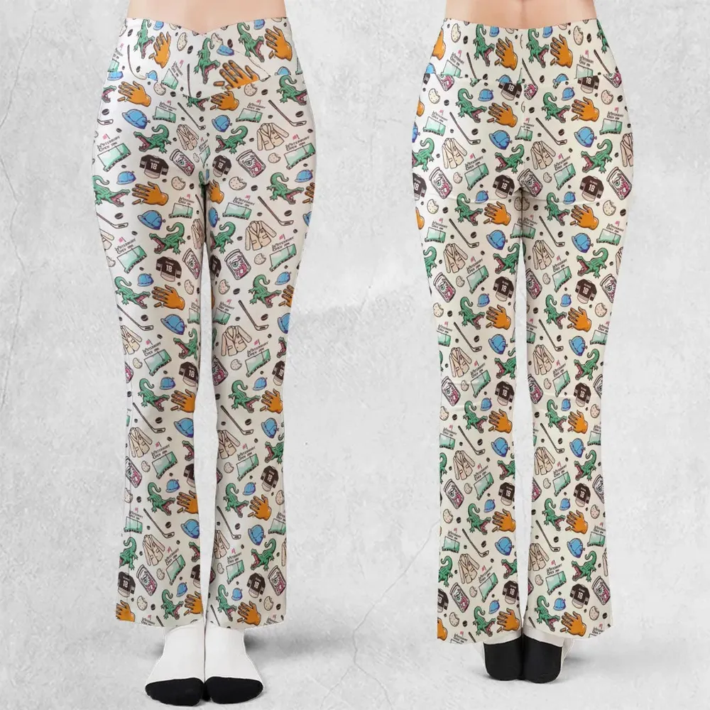 Happy Gilmore Pattern Flare Leggings - 1