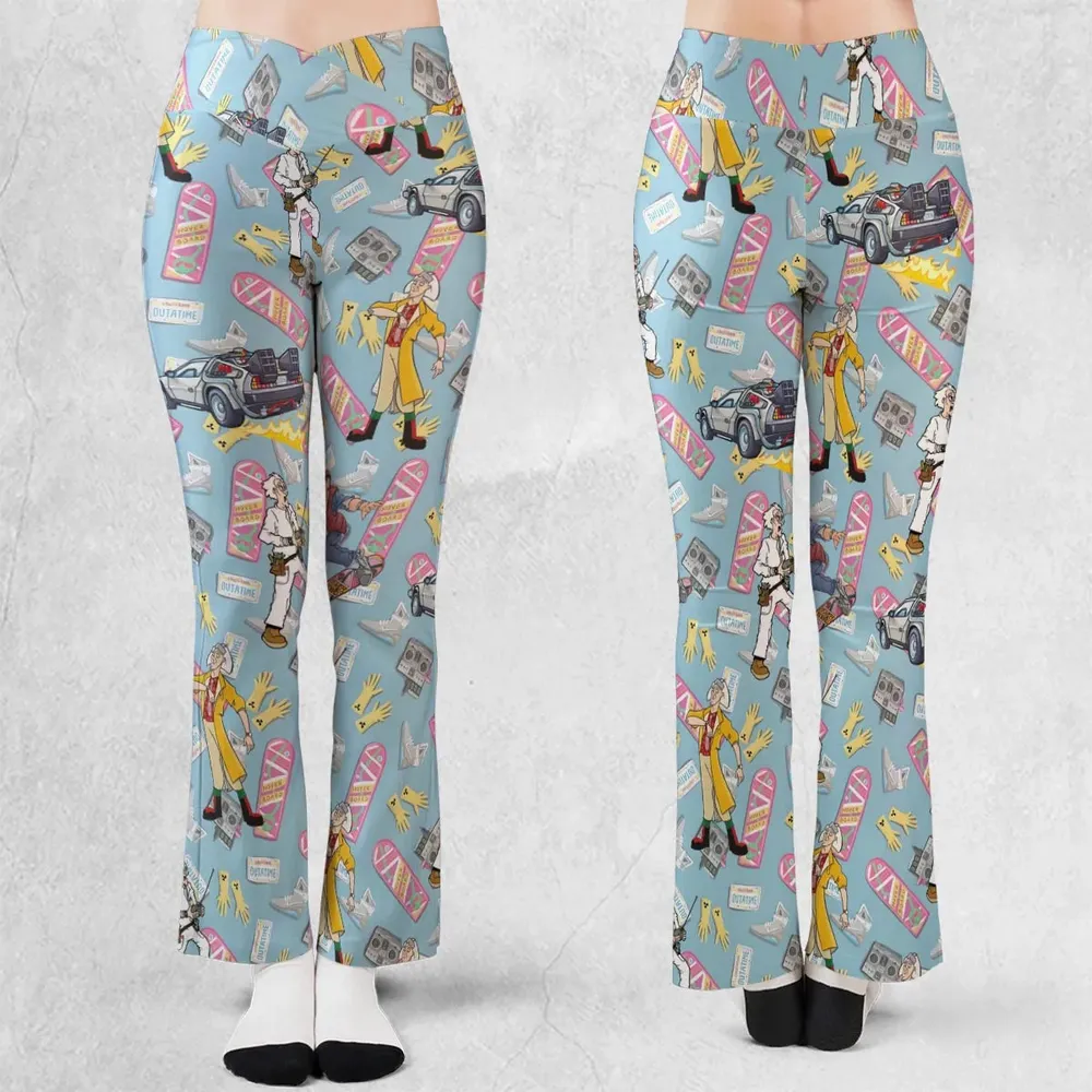 Marty McFly Dr. Emmett Brown Back To The Future Flare Leggings - 1