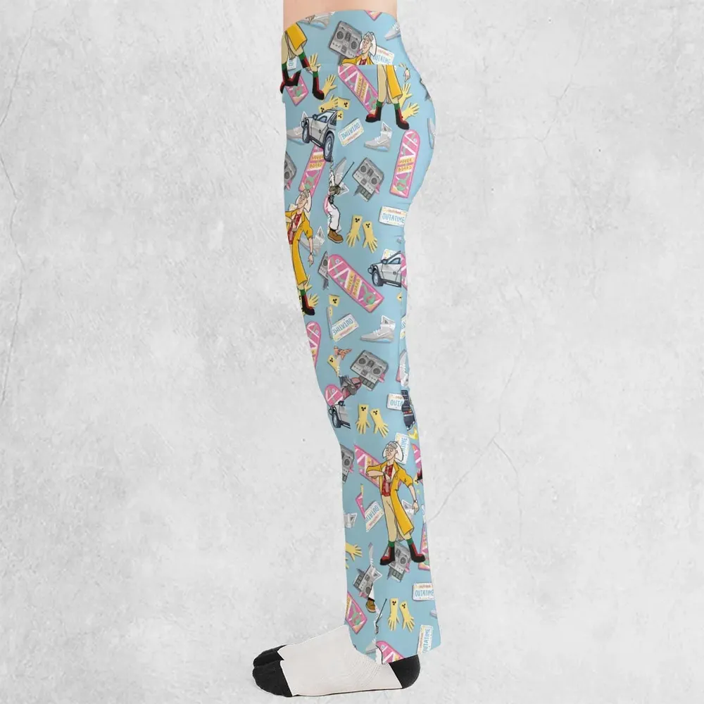 Marty McFly Dr. Emmett Brown Back To The Future Flare Leggings - 3