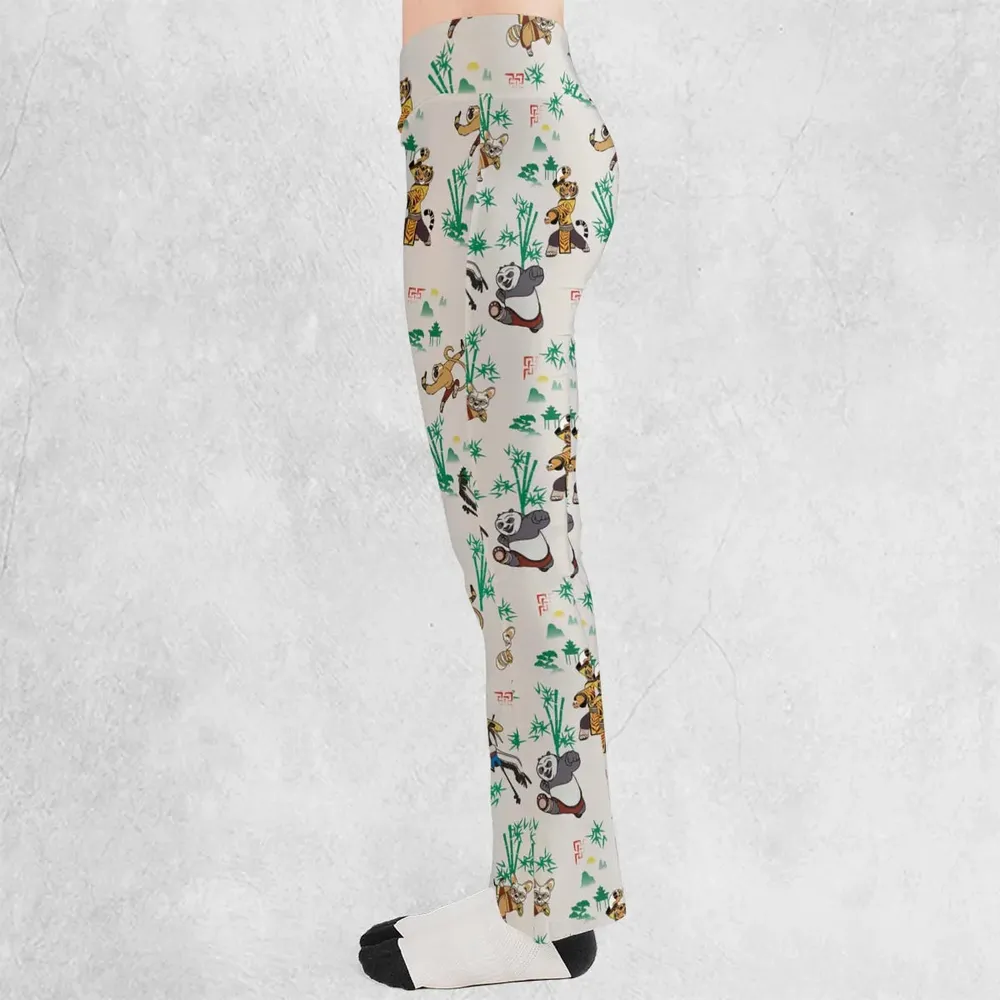 Kung Fu Panda Characters Flare Leggings - 3