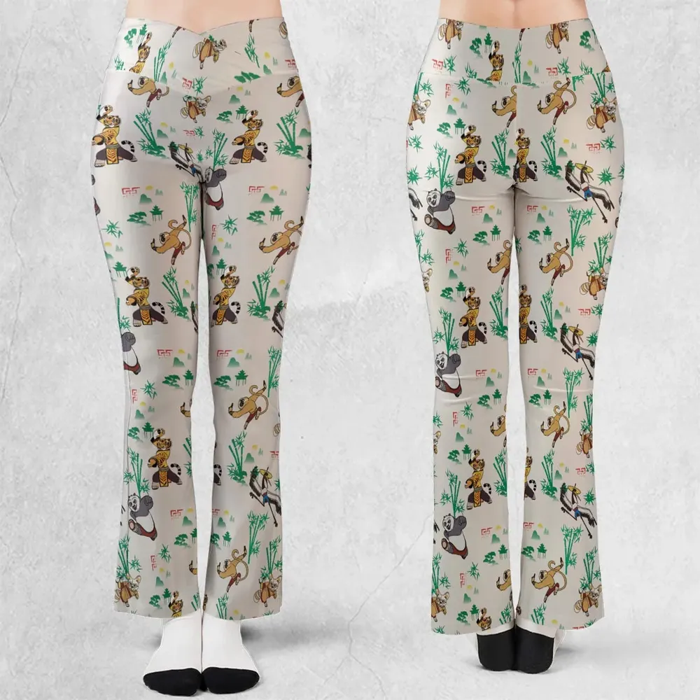 Kung Fu Panda Characters Flare Leggings - 1