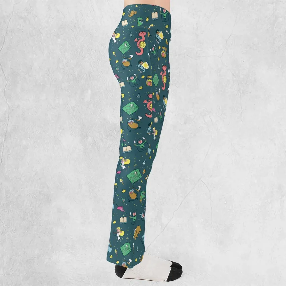 Cute Doodle Dungeons Flare Leggings - 2