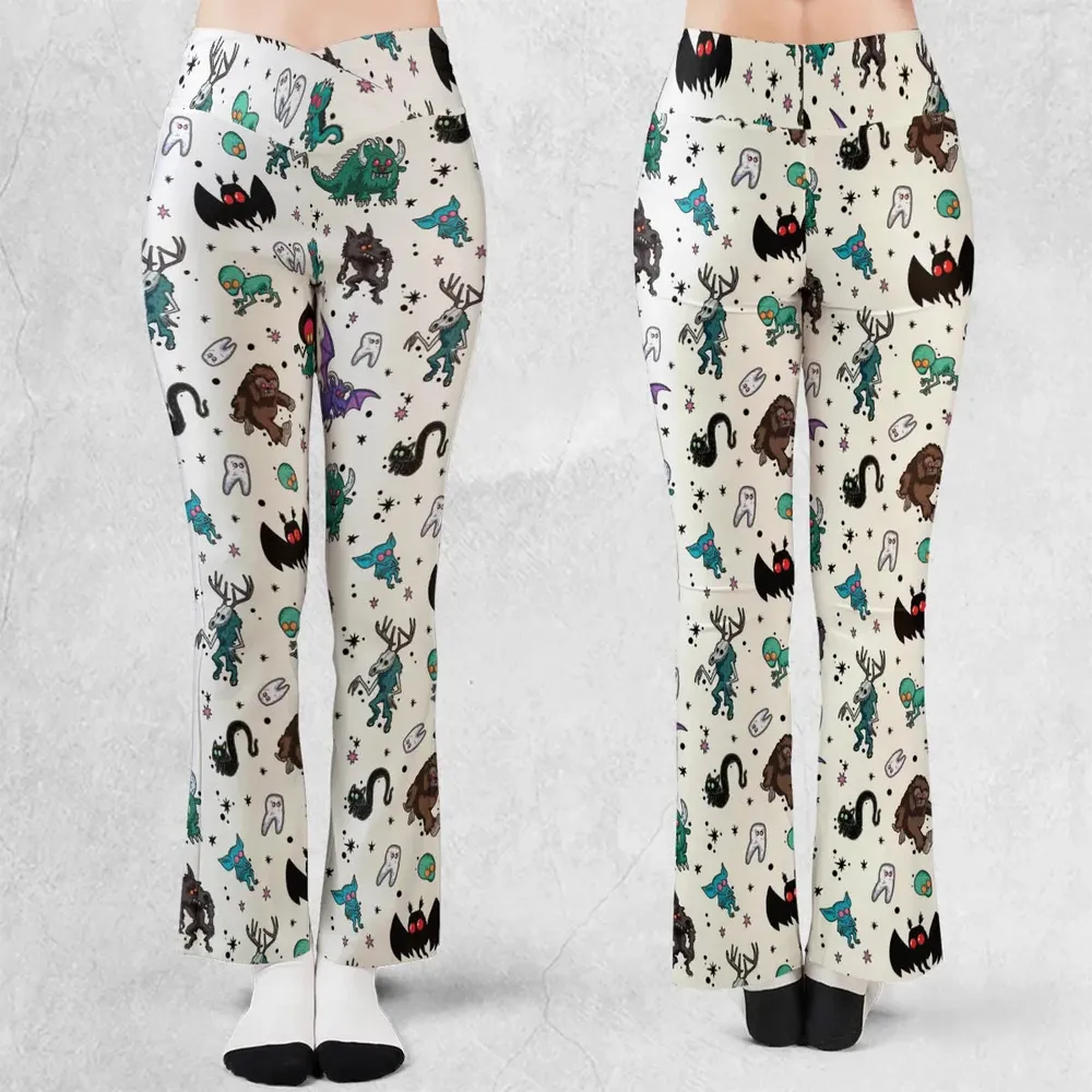 Cryptids of the Americas Cryptozoology Cryptids Monster Flare Leggings - 1