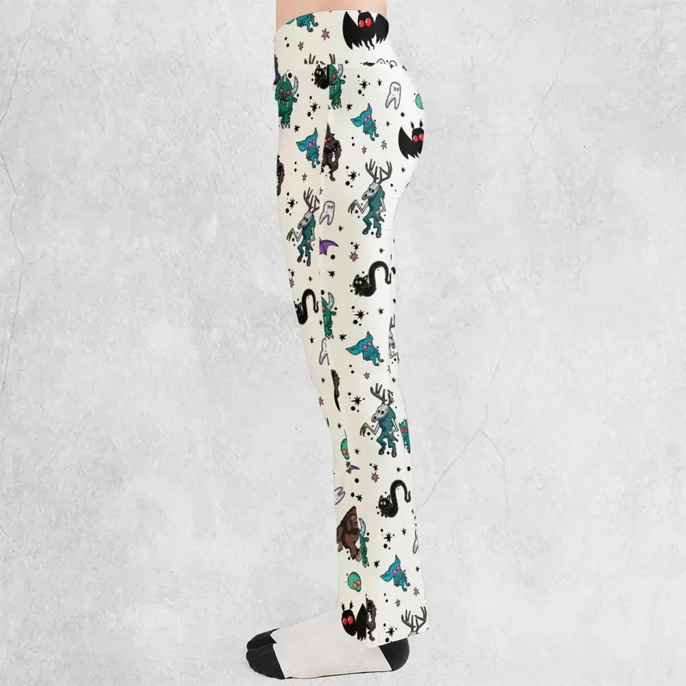 Cryptids of the Americas Cryptozoology Cryptids Monster Flare Leggings - 3