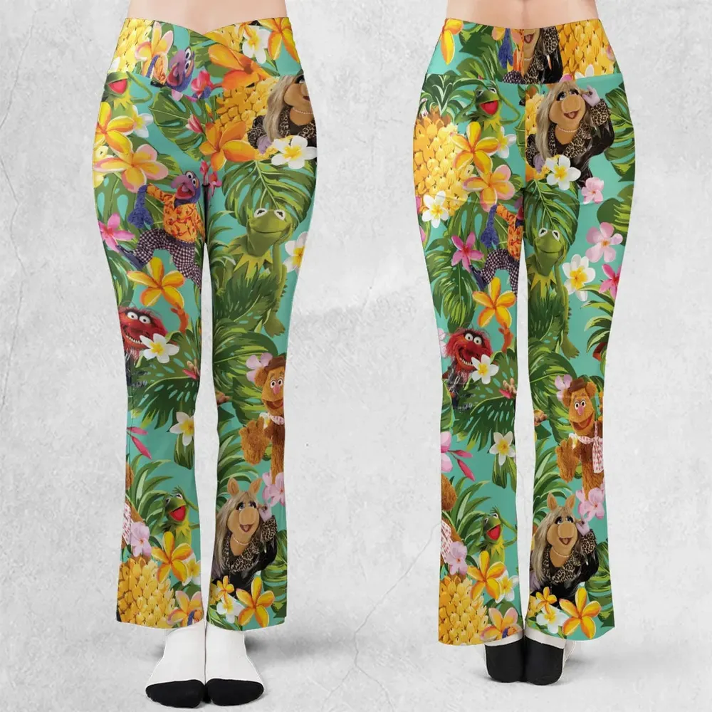 Statler And Waldorf Muppets Tropical Flare Leggings - 1