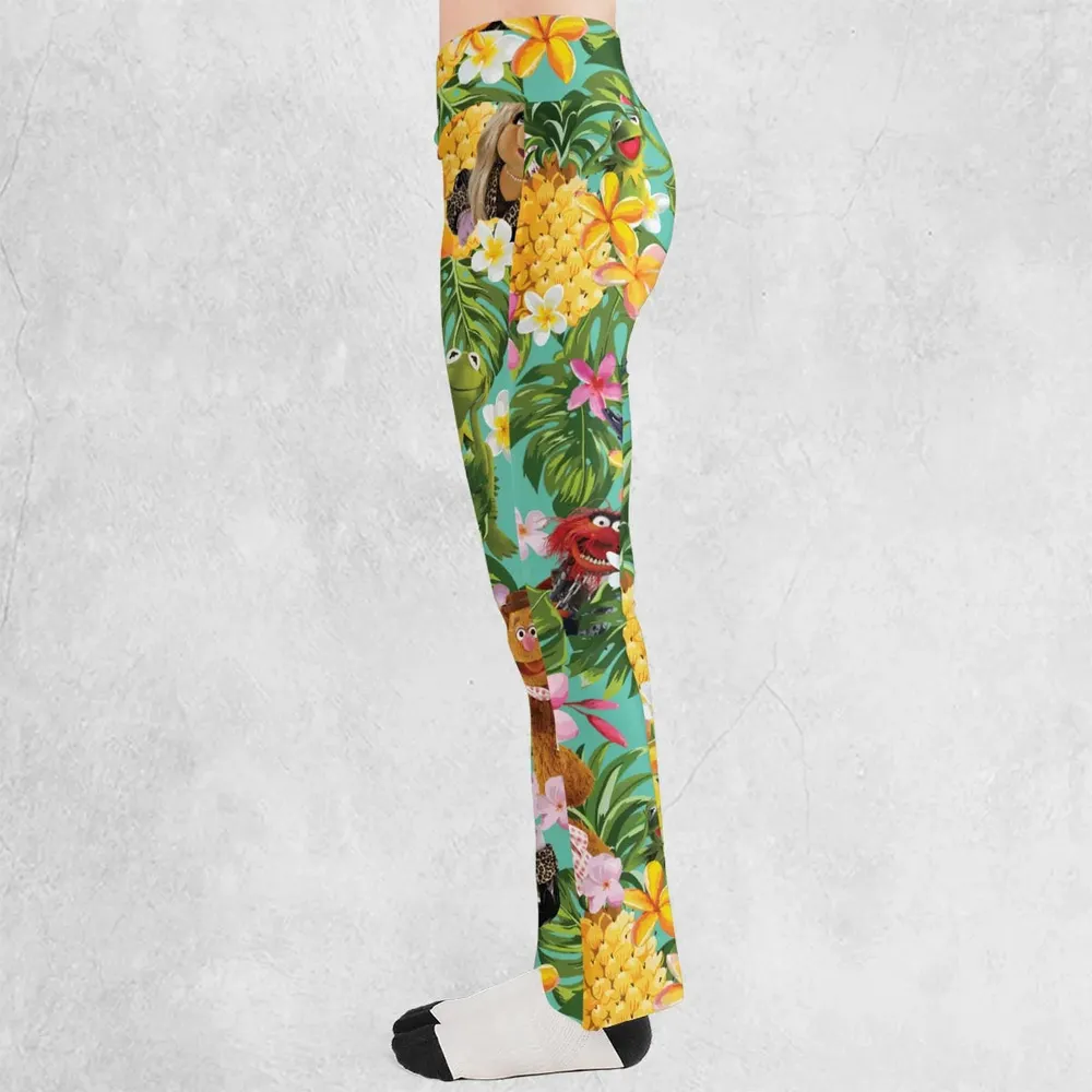 Statler And Waldorf Muppets Tropical Flare Leggings - 3