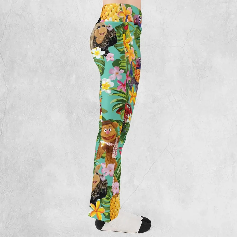 Statler And Waldorf Muppets Tropical Flare Leggings - 2