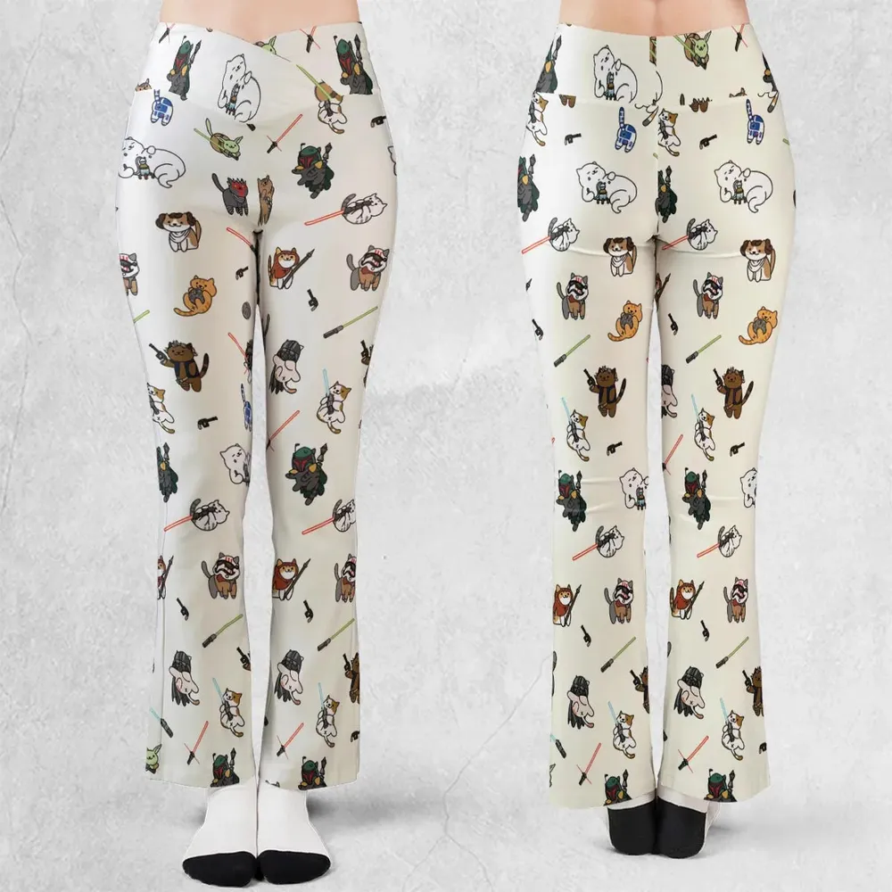 Star Wars Characters As Cats Flare Leggings - 1