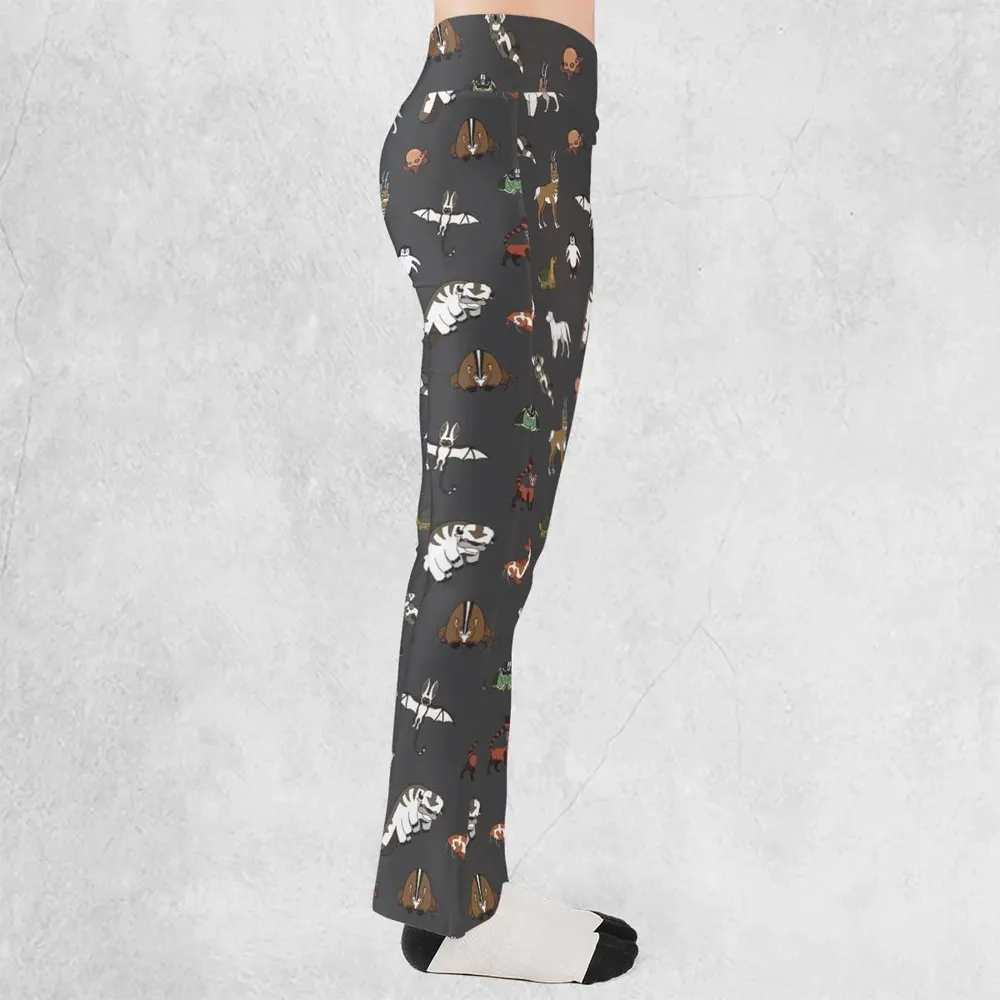 Menagerie Appa Sky Bison Momo Naga Pabu Avartar The Last Airbender Flare Leggings - 2