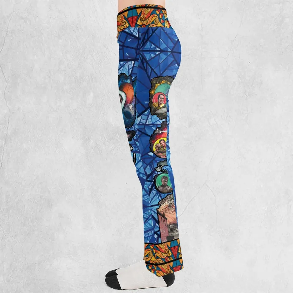 The Beginning Star Trek Pattern Flare Leggings - 3