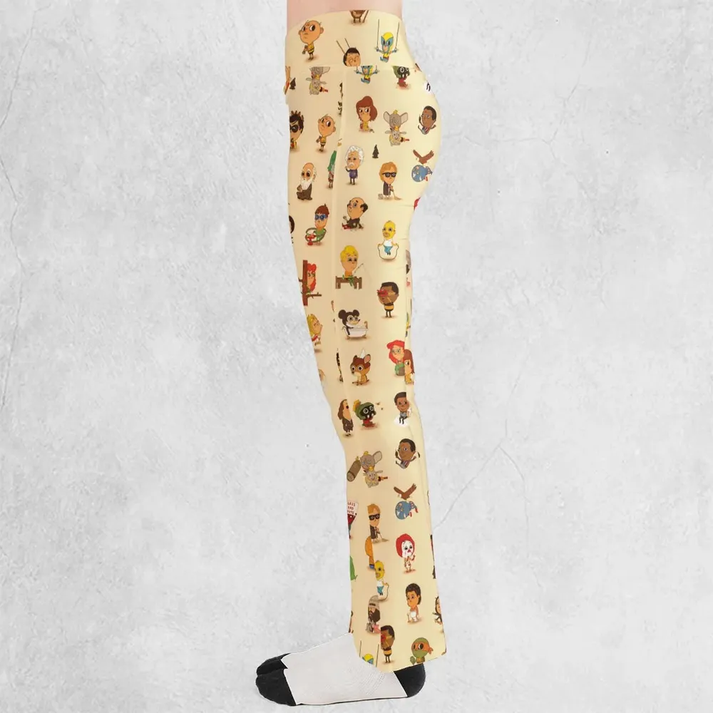 Mini Famous Characters Flare Leggings - 3