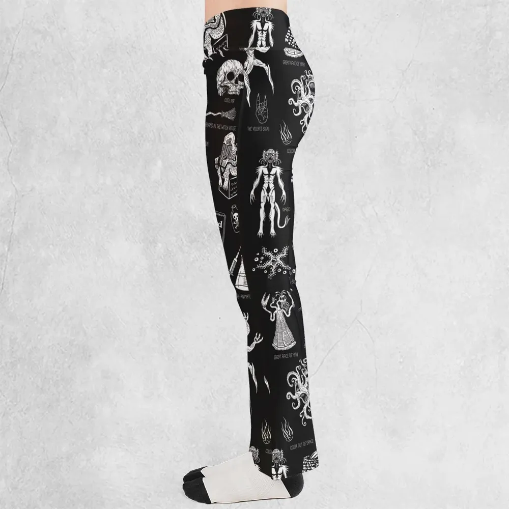 H.P. Lovecraft Monsters Flare Leggings - 3