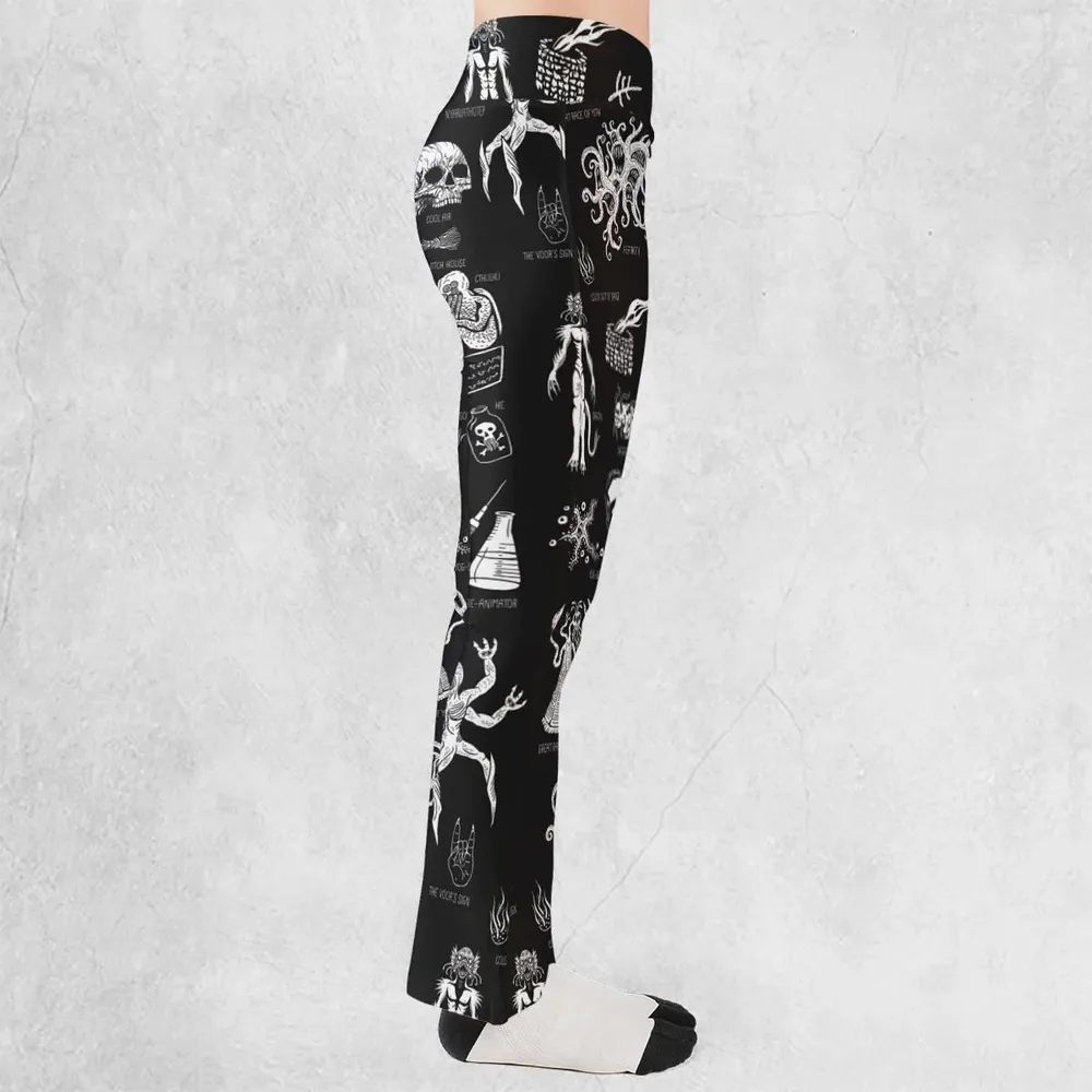 H.P. Lovecraft Monsters Flare Leggings - 2