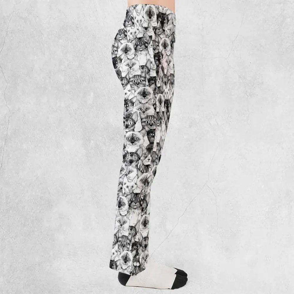 Just Cats Flare Leggings - 2