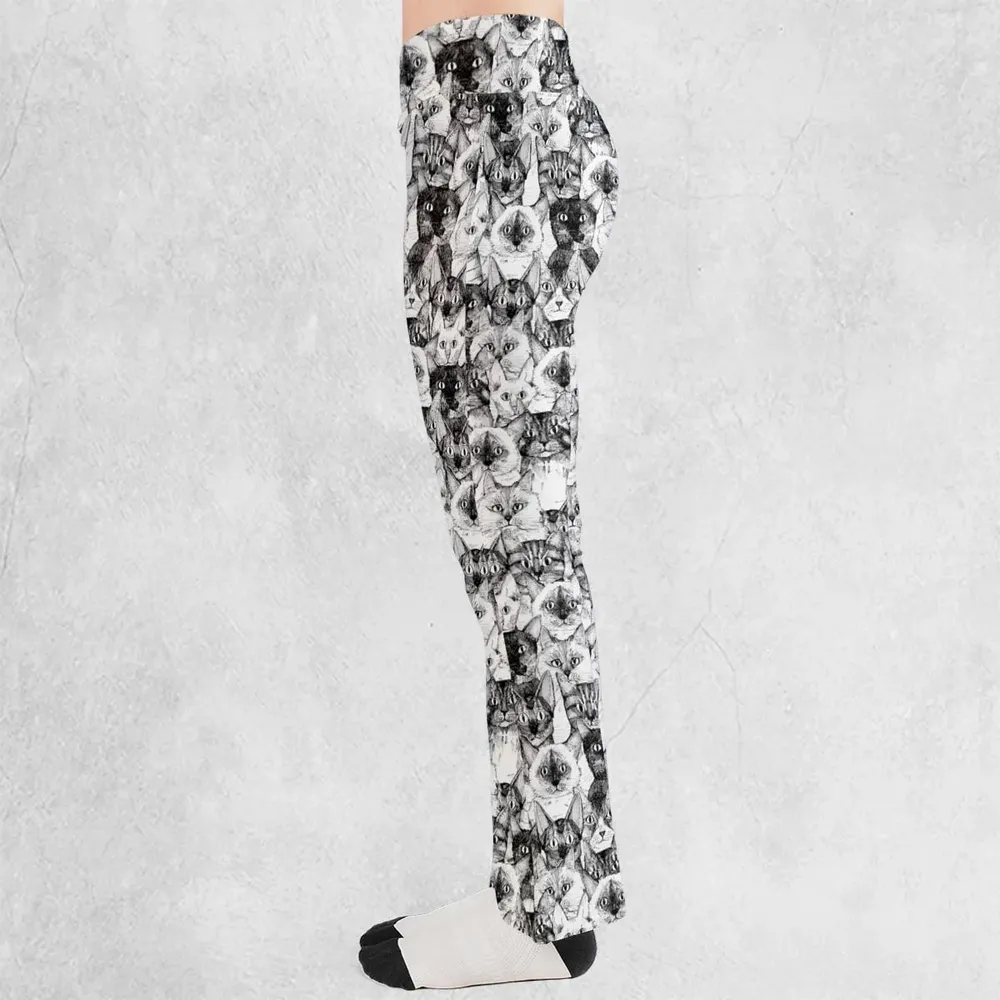 Just Cats Flare Leggings - 3