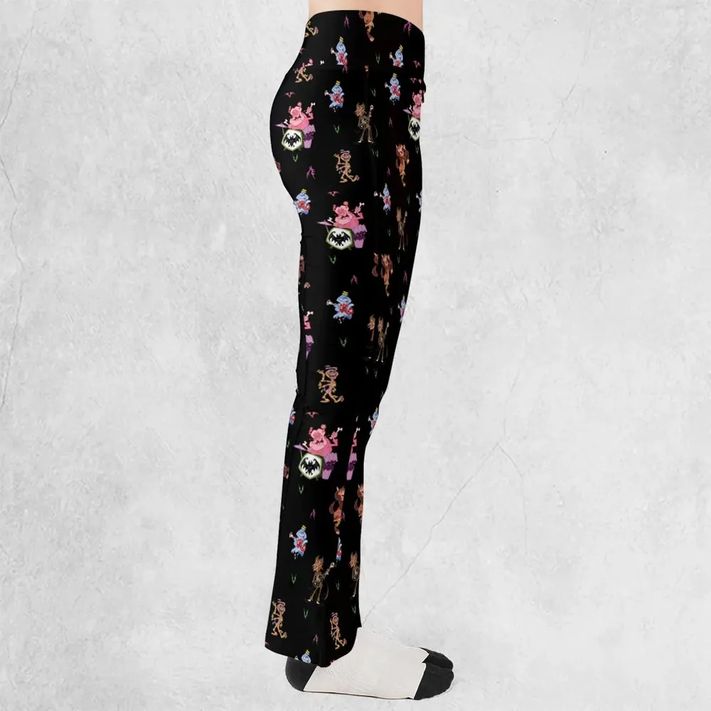 Monsters Cereal Pattern Flare Leggings - 2