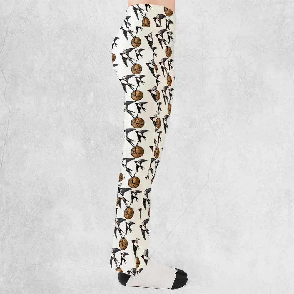 European Swallow Monty Python Holy Grail Flare Leggings - 2